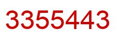 Número 3355443 imagen rojo
