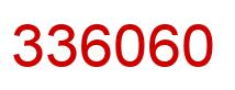 Number 336060 red image