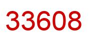 Number 33608 red image