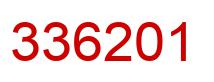 Number 336201 red image