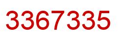 Number 3367335 red image