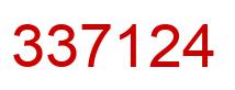 Number 337124 red image