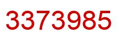 Number 3373985 red image
