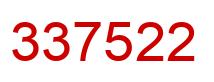 Número 337522 imagen rojo