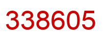 Number 338605 red image