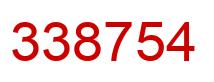 Número 338754 imagen rojo