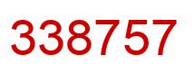 Number 338757 red image