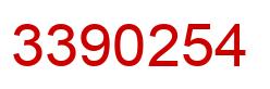 Number 3390254 red image