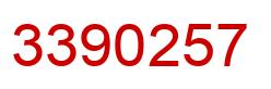 Number 3390257 red image