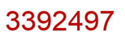 Number 3392497 red image