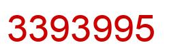 Number 3393995 red image