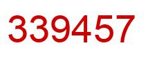 Number 339457 red image