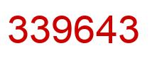 Number 339643 red image