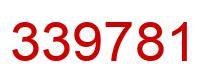 Number 339781 red image