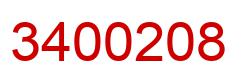 Number 3400208 red image