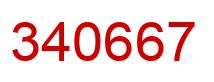 Number 340667 red image