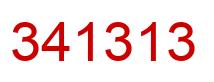 Number 341313 red image