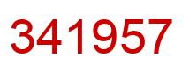 Número 341957 imagen rojo