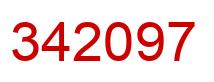Number 342097 red image