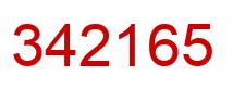 Number 342165 red image