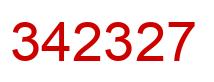 Number 342327 red image