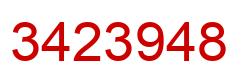 Number 3423948 red image