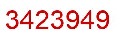 Number 3423949 red image