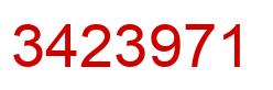 Number 3423971 red image