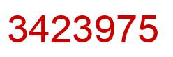 Number 3423975 red image