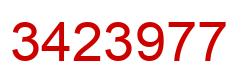 Number 3423977 red image