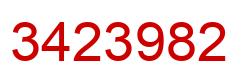 Number 3423982 red image