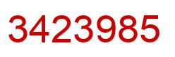 Number 3423985 red image