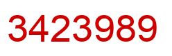 Number 3423989 red image
