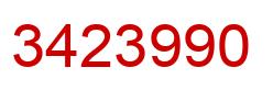 Number 3423990 red image