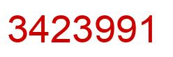 Number 3423991 red image