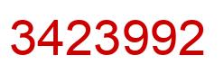 Number 3423992 red image
