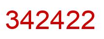 Number 342422 red image
