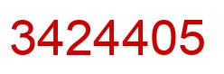 Number 3424405 red image