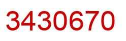 Number 3430670 red image