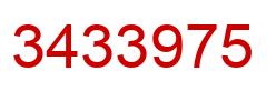 Number 3433975 red image