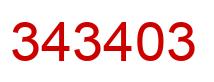 Number 343403 red image