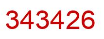 Número 343426 imagen rojo