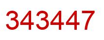 Número 343447 imagen rojo