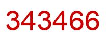 Número 343466 imagen rojo