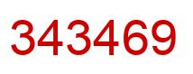 Número 343469 imagen rojo