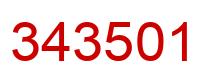 Número 343501 imagen rojo