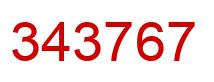 Number 343767 red image