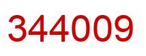 Number 344009 red image