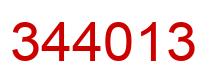Número 344013 imagen rojo