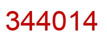 Number 344014 red image